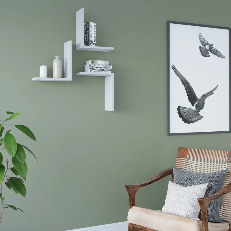 WOK - Floating Shelf In White (Set Of 3)