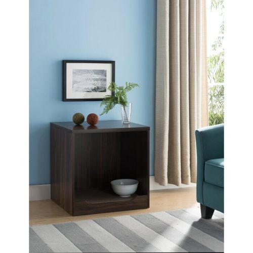 CUPLIN - Small Side Storage End Table Dark Brown