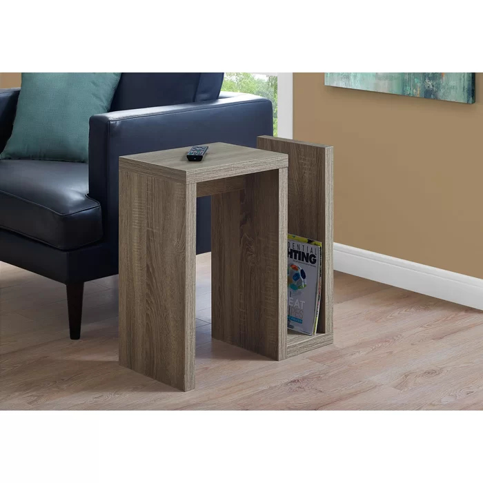 PRESTIEGE - Storage End Table Rustic Brown