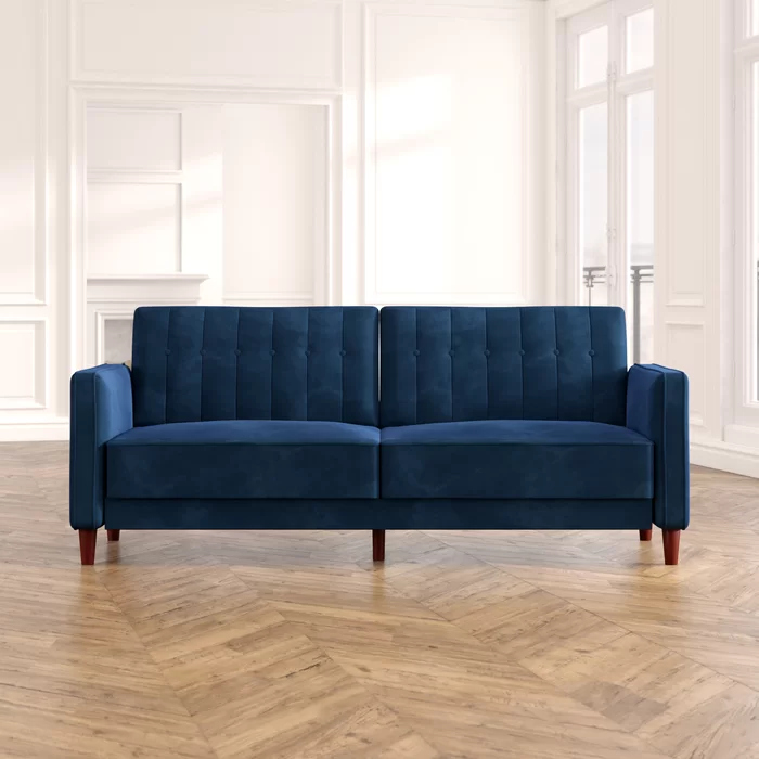 JENCEE - Three Seater Navy Blue Sofa