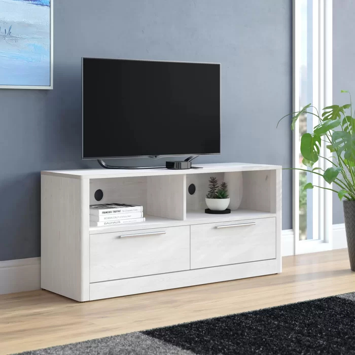 EGAS - Space Saving White TV Stand