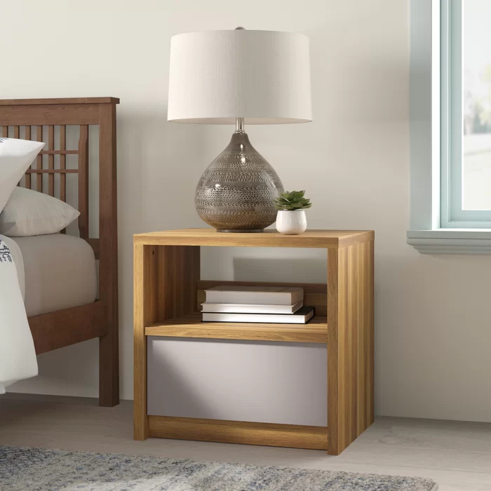 PRISNER - Side Storage Nightstand With Drawer