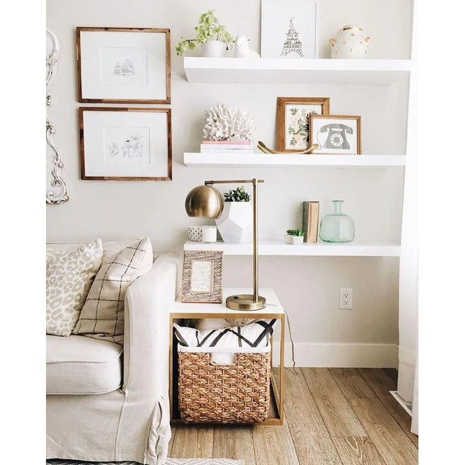 PHONIC - DIY Floating Large Wall Shelf Set Three Piece White