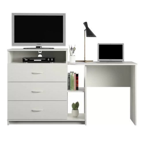 GEEREY - Two In One Computer Desk White