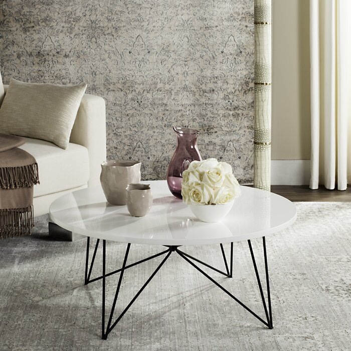 MOLCOTT - Round Coffee Table with Hairpin Legs