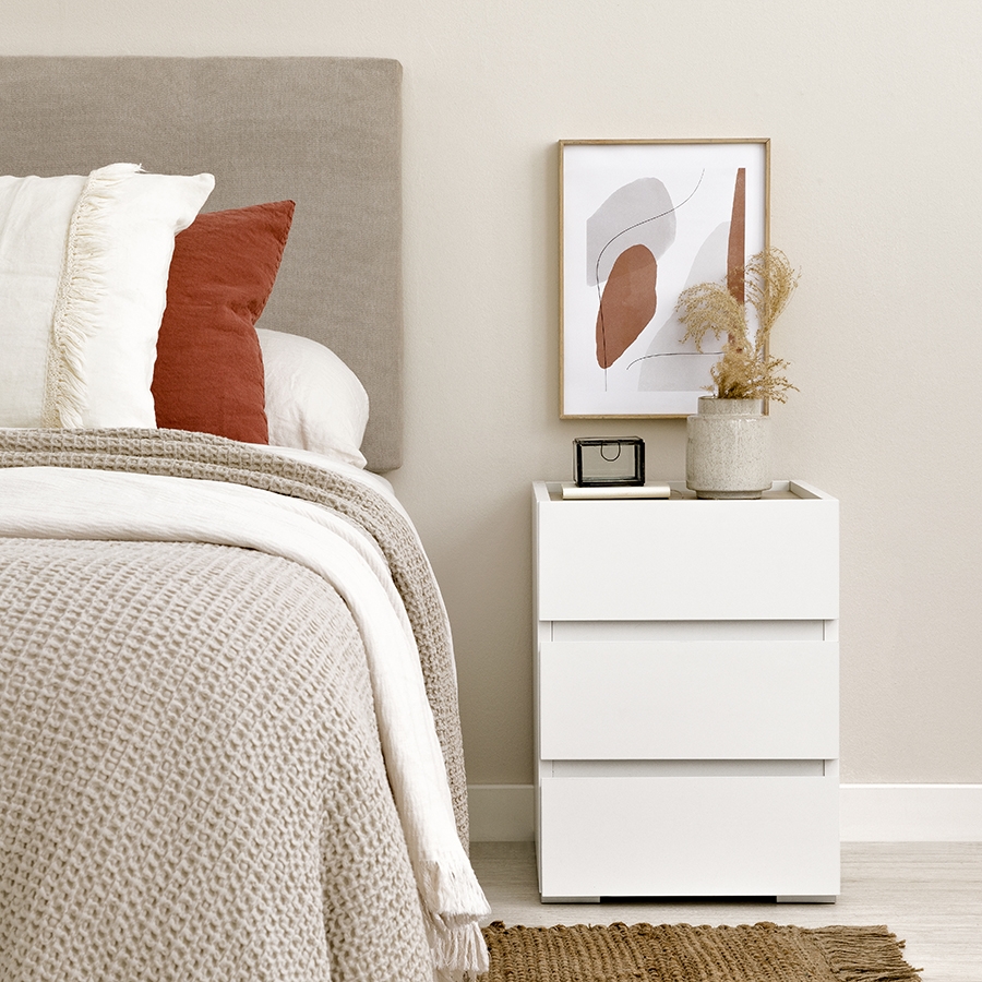 CORDIC - Triple Drawer Bedside Nightstand