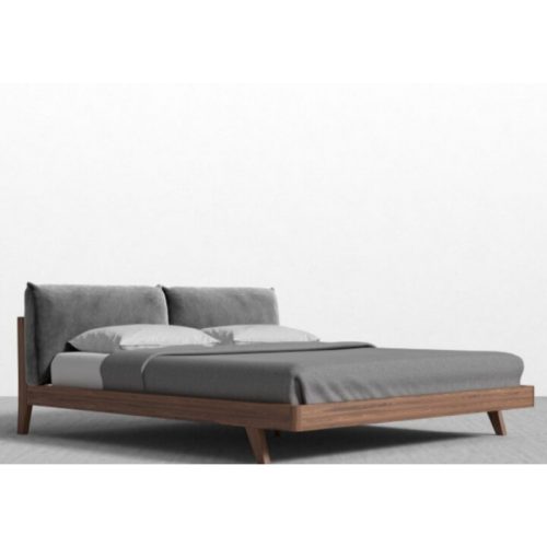 ZETTA - Dark Grey Low Height king Size Bed
