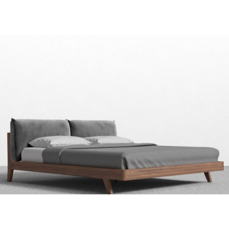ZETTA - Dark Grey Low Height king Size Bed