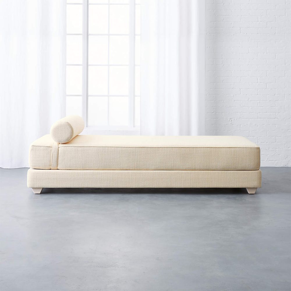 SERANA - Contemporary Daybed with Headrest Pillow