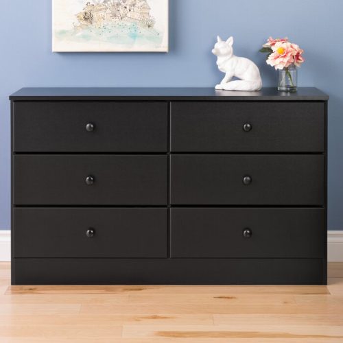 ADA - Black Six Drawer Chest Dressers