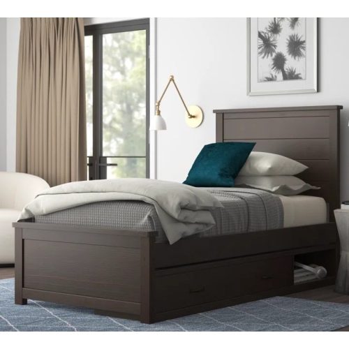 FELIX - Classic Teen Bed in Dark Brown Polish Finish
