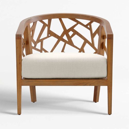 MOORE - Wooden Chair With Seat Cushion