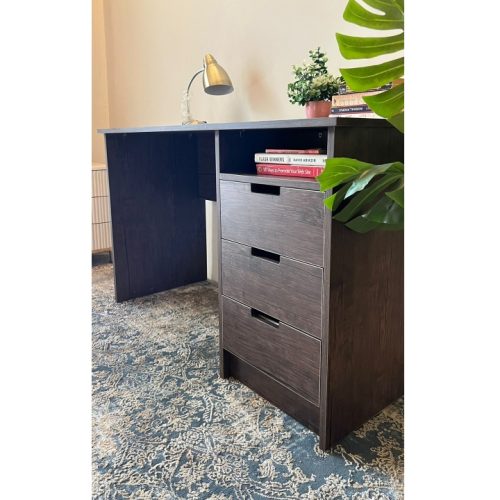 RACLE - Open Shelves & Three Drawer Computer Table