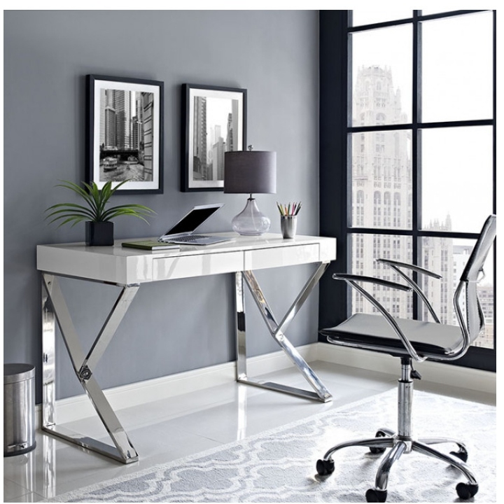 XOHA - K Shape Stainless Steel Frame Manager Table