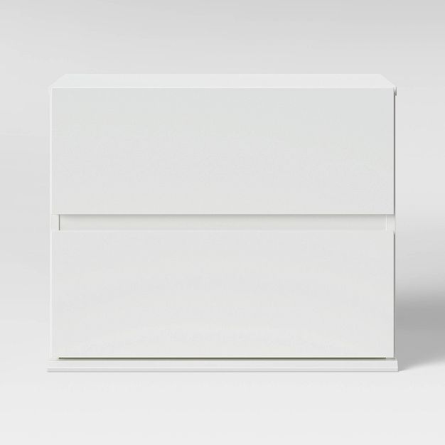 ALICE - Double Drawer Side Table White