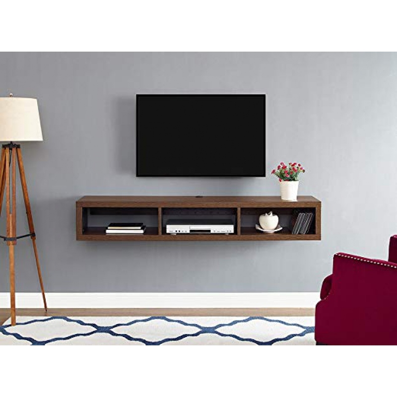HEAVEN - Brown Wooden Floating Shelf TV Console