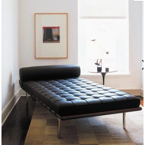 BARK- Black Faux Leather Daybed