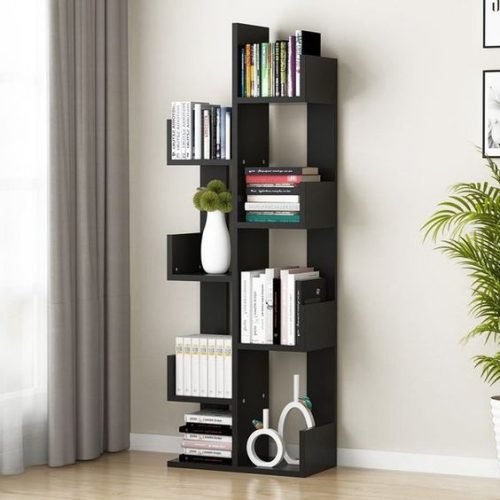KNIGHT - Geometric Shape Bookshelf Black