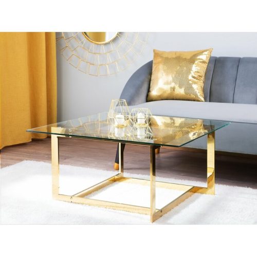 BRIELA - Brass Frame Coffee Table