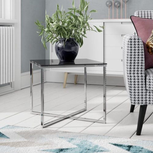 BRIGGS - Stainless Steel Crossed Legs Side Table