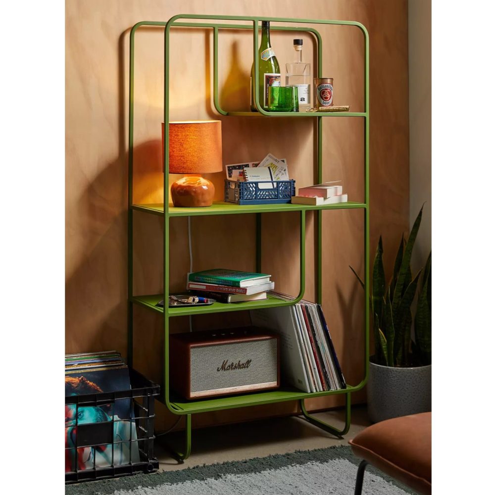 FLORAD - Green Geometric Metallic Bookshelf