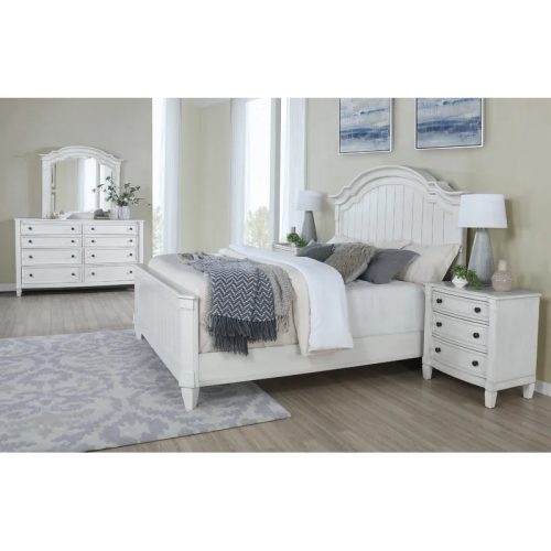 EVELYN - White Coastal Style Bedroom Set
