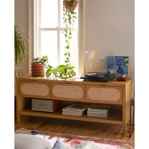 ASKER - Bohemian Style Cane Work TV Console