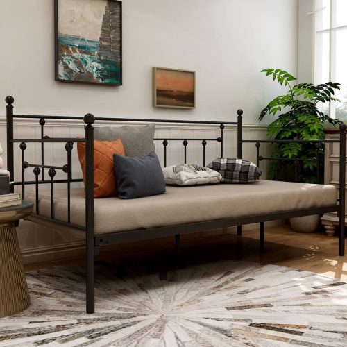 SILAS - Black Metallic Frame Six Leg Daybed