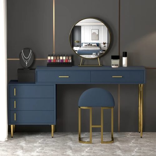 WAN - Modern Wide Vanity Table in Blue