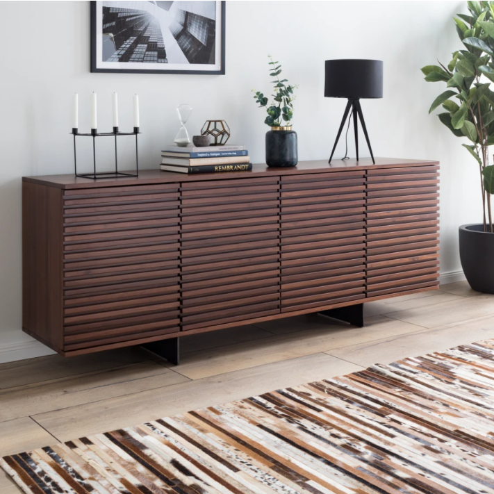 SIRI - Mid Century Style Fluted Door Panel Side Board