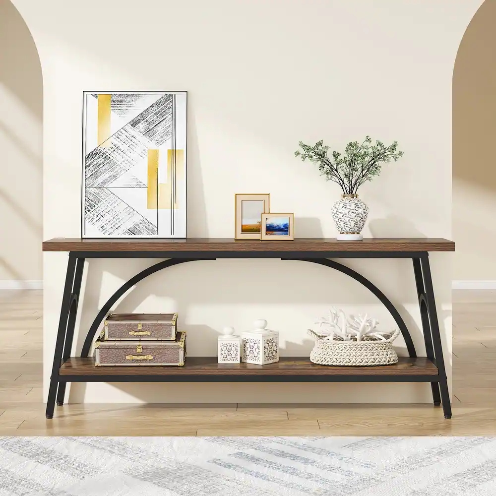 EUAN - Industrial Style Extra Long Console Table