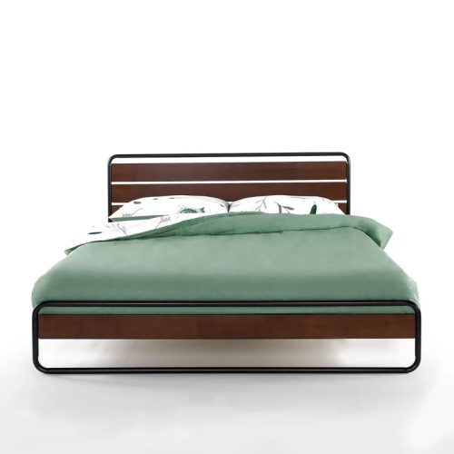 NARIN - Modish Metallic Frame Queen size Bed