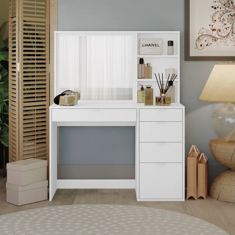 ETTE - White Counter Style Vanity Table