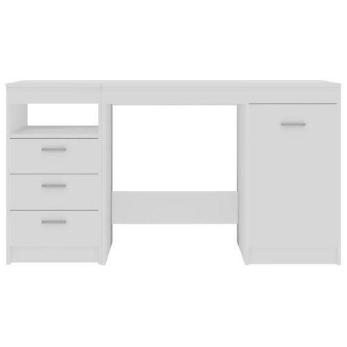 KALLIAS - White Writing Table with Multiple Storage