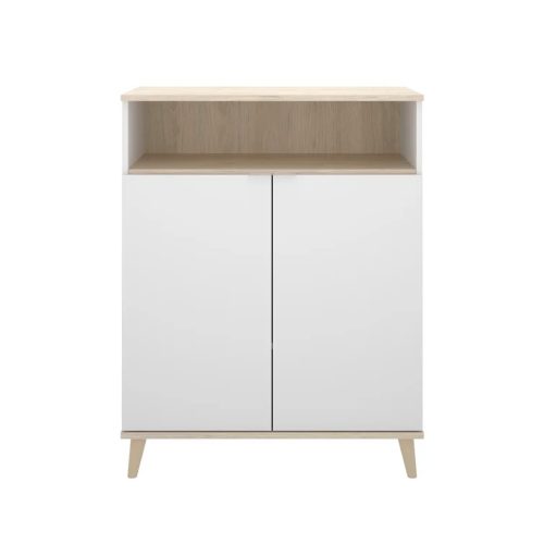 FUSIONISTS - Side Storage Cabinet with Open Shelf