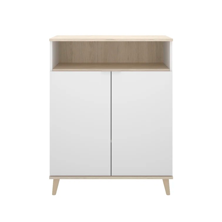 FUSIONISTS - Side Storage Cabinet with Open Shelf