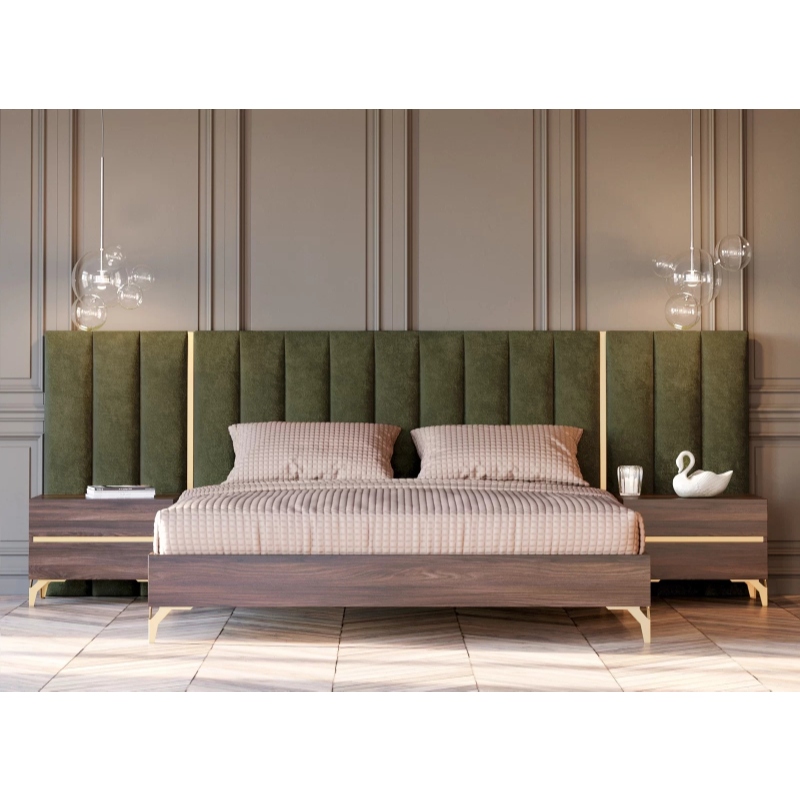 TACEA - Green & Brown Ultra Modern Bedroom Set