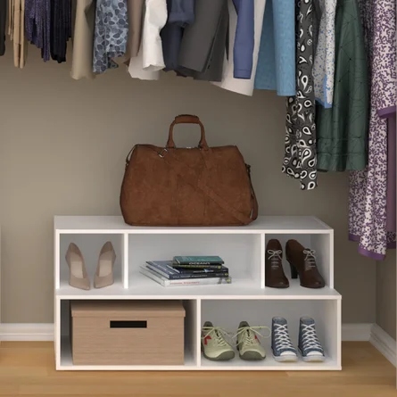 MING - White Compact Storage Shoe Rack