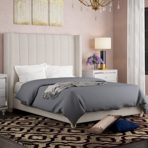 DUMBLE - Modern Tufted Headboard King Size Bed