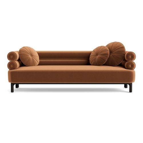 MUBEE - Round Cushioned Three Seater Sofa