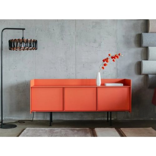 COLIN - Contemporary Style Orange Colored Side Board