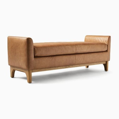 BEATRIX -Leather Ottoman Bench