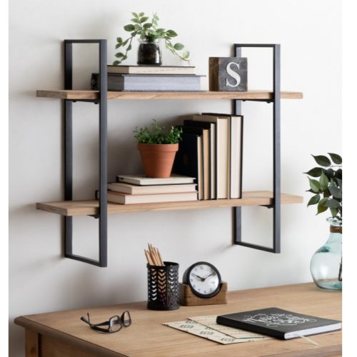 KARAM - Wall & Display shelf with Black Metallic Frame