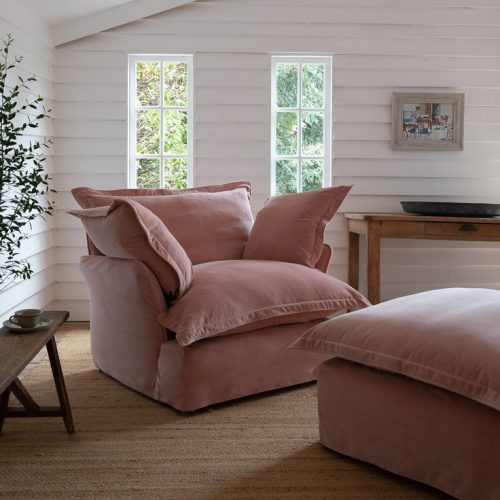LALEH - Blush Pink Cushioned Love Seat