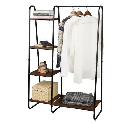 RAMA - Metallic Cloth Hanging Rack with Shelves