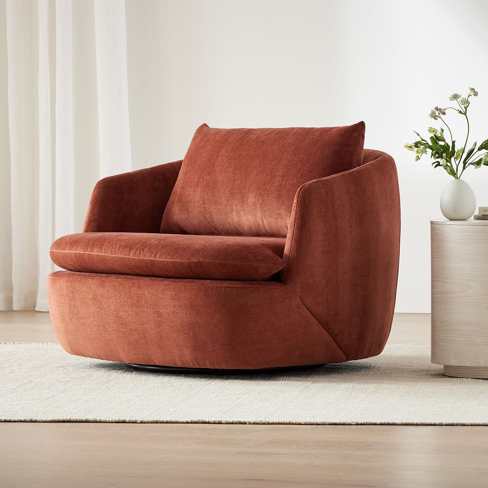 FIERY - Round Orange Love Chair
