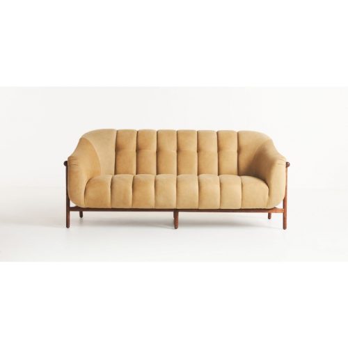OZGE - Three Seater Channeled Tufted Sofa