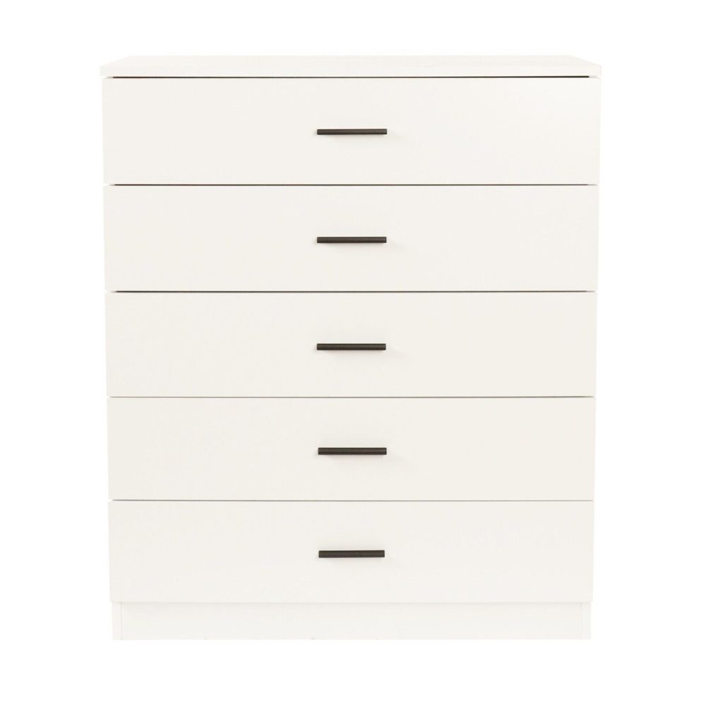 EVANS - White Classic Chest of Five Drawer