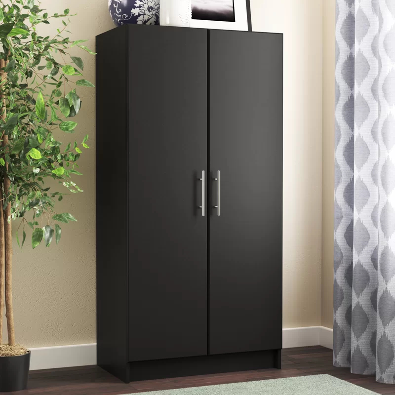 HEATH - Two Door Black Wardrobe