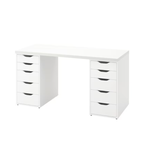 REBAL - Work Table with Chest of Drawer Combo
